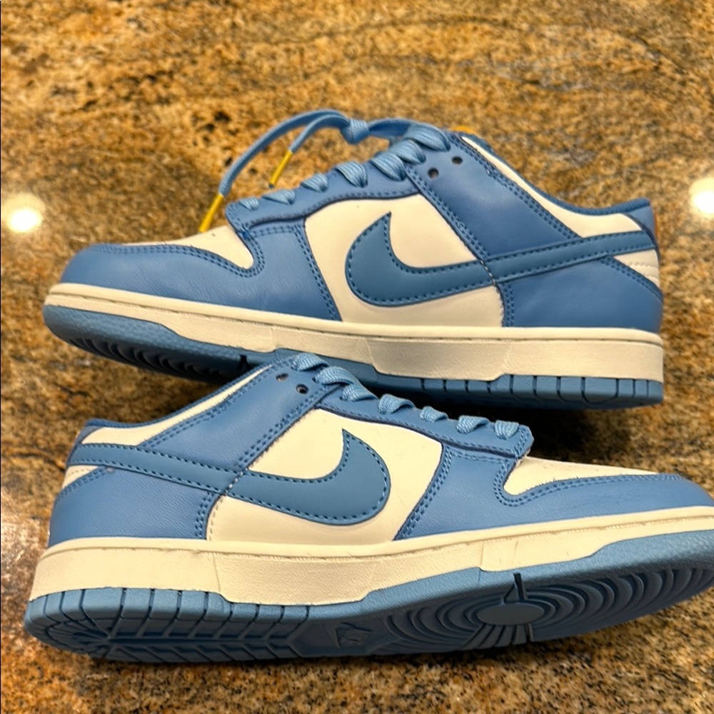 Men’s Nike Low Dunks Blue and White Sneakers